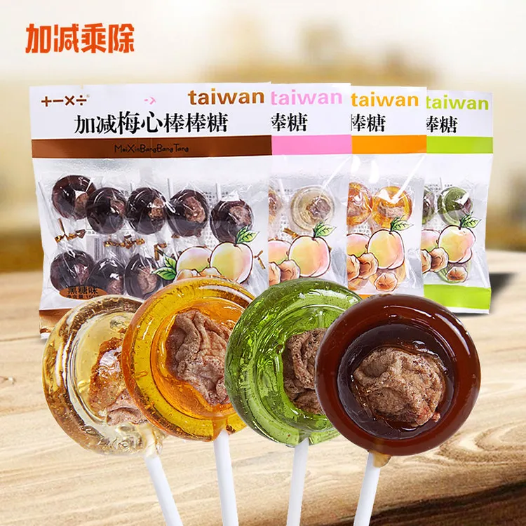 加减乘除黑糖话梅棒棒糖原味150g口味混搭回忆休闲儿童酸甜零食