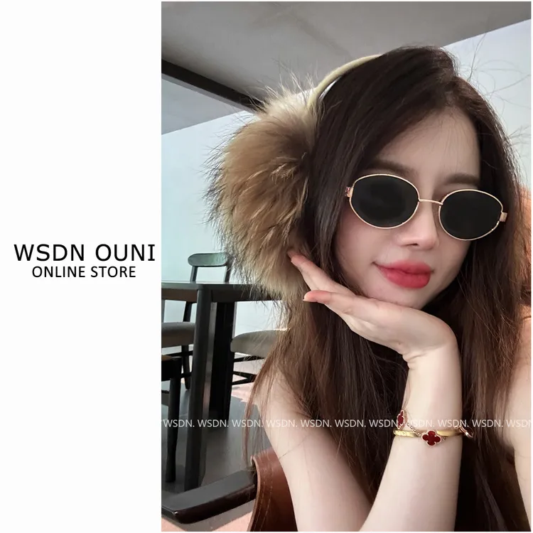 【超大真狐狸毛】冬季保暖防风貉子毛防寒耳包女甜酷风毛茸茸耳罩