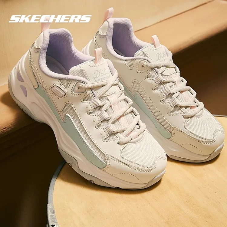 Skechers斯凯奇女鞋新款四代闪电款运动休闲熊猫鞋老爹鞋149491