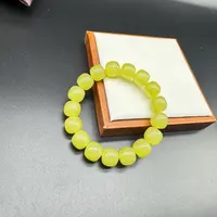 和田玉黄口手串老型珠11x12手串饰品手工