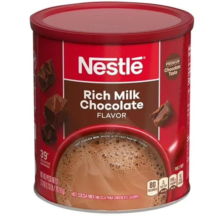 美国进口Nestle雀巢特浓牛奶巧克力冲泡饮料粉 787克大桶装