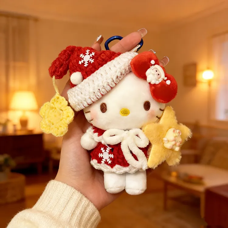 【圣诞限定】正版HelloKitty小红帽圣诞女生包包挂件钥匙扣生日礼物