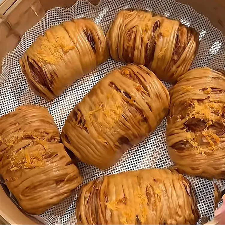 【可露珠们冲！】红糖肉松花卷手工银丝卷燕窝卷千层馒头非即食包点