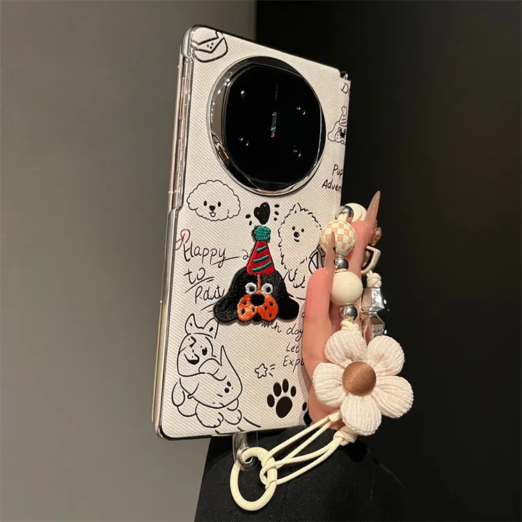 趣味线条狗狗适用华为mateX6典藏版折叠屏手机壳mateX5个性小众X3