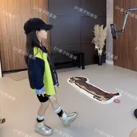 MZ.儿童秋冬中性羊毛拼色复古毛衣外套3204