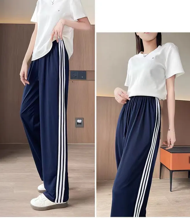 三条杠男女同款经典百搭休闲舒适透气棉料裤子校服裤运动休闲裤