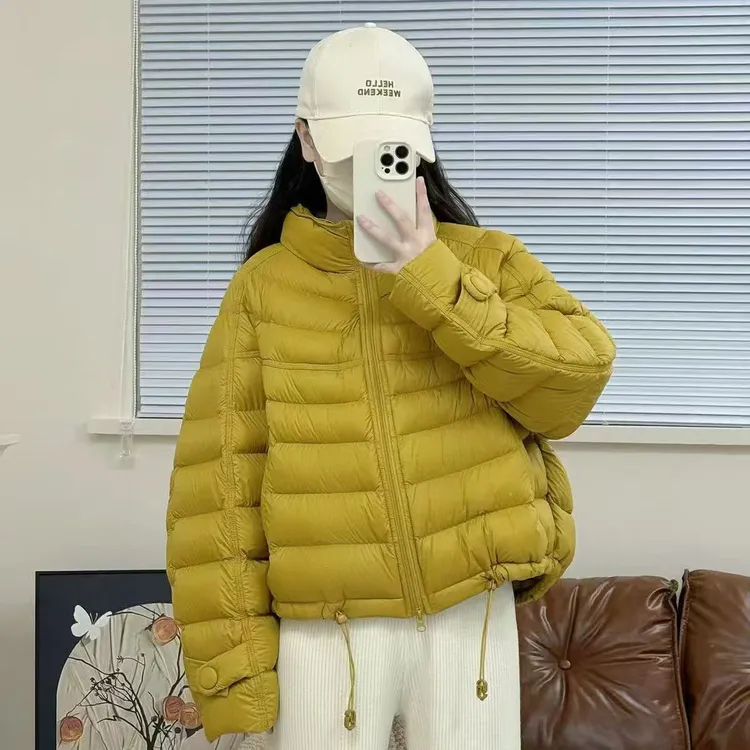 纯雅云感排骨石墨烯云绒服女新款宽松立领超好看短款外套