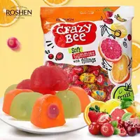 乌克兰原装进口如胜小蜜蜂水果爆浆软糖500g/袋