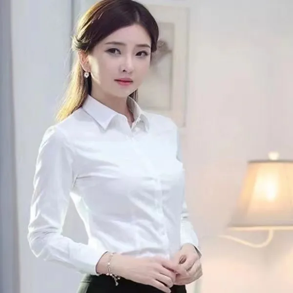 春夏秋新款短袖衬衫韩版修身显瘦长袖职业消闲时尚衬衣上衣女衬衫