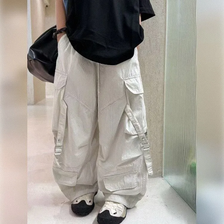 男童2025新款纯棉夏季薄款裤子儿童工装裤防蚊裤男孩休闲街舞长裤
