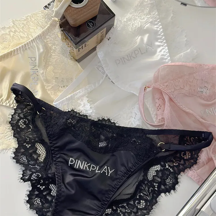 DIMDEVL/汀黛蕾丝流光华尔缎女士舒适无痕三角裤内裤