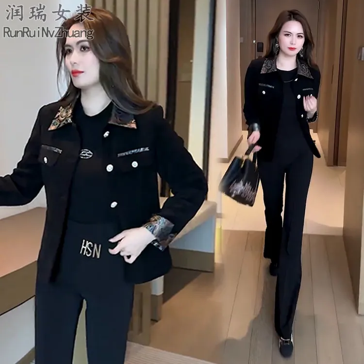 新中式复古翻领短外套女2025秋季新款小个子洋气减龄气质百搭上衣