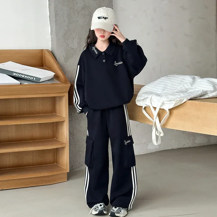 女童秋装套装2025新款洋气儿童春秋季卫衣大童女孩休闲运动
