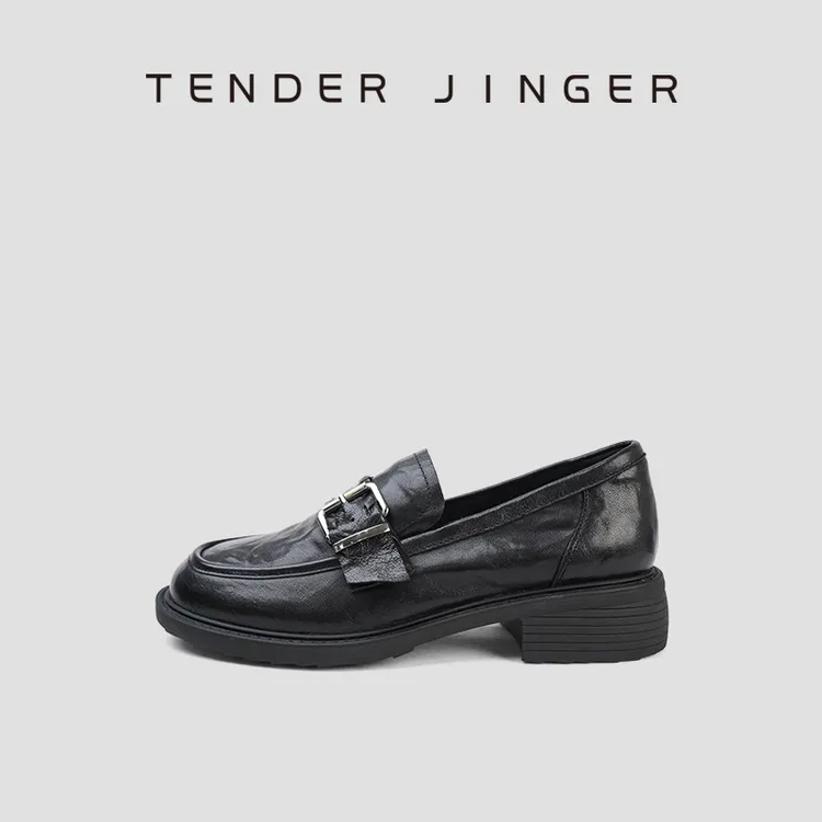 Tender Jinger2025新款女式羊皮乐福鞋小皮鞋ZS1034