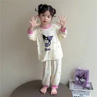 女童春秋家居服莫代尔宝宝儿童睡衣女孩夏季薄款卡通长袖空调套装