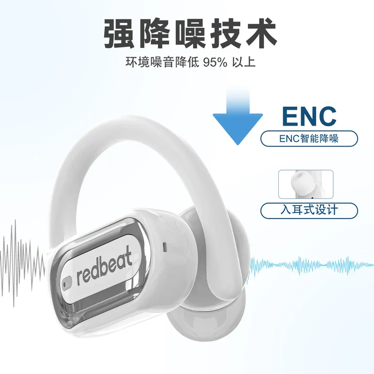 旗舰爆款蓝牙耳机半透明磁吸式设计13MM动圈ENC降噪120小时续航