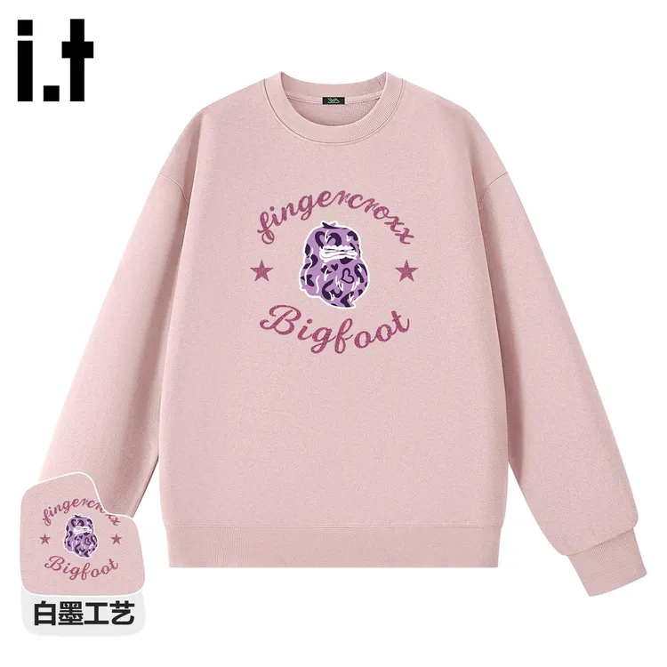 it FINGERCROXX休闲宽松圆领卫衣男女款美式猿人外套秋季情侣上衣