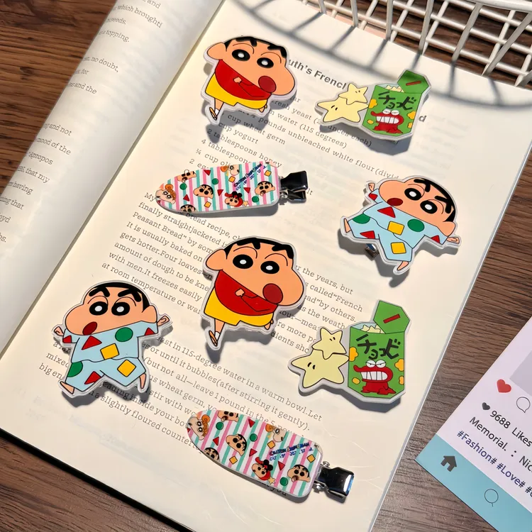 蜡笔小新刘海夹女发卡ins风甜美可爱鸭嘴夹头饰日韩少女小发夹