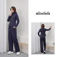 [alicelulu]美式运动风连帽卫衣+抽绳卫裤时尚套装S2144883U