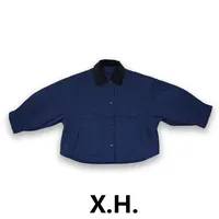 【刘小黑】经典菱格撞色领绗缝夹丝棉外套