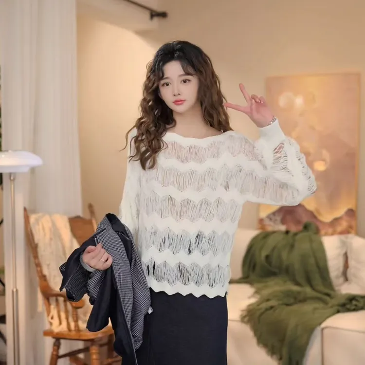 余紫绮【摩登潮】时尚休闲宽松显瘦长袖上衣女ZO1218048