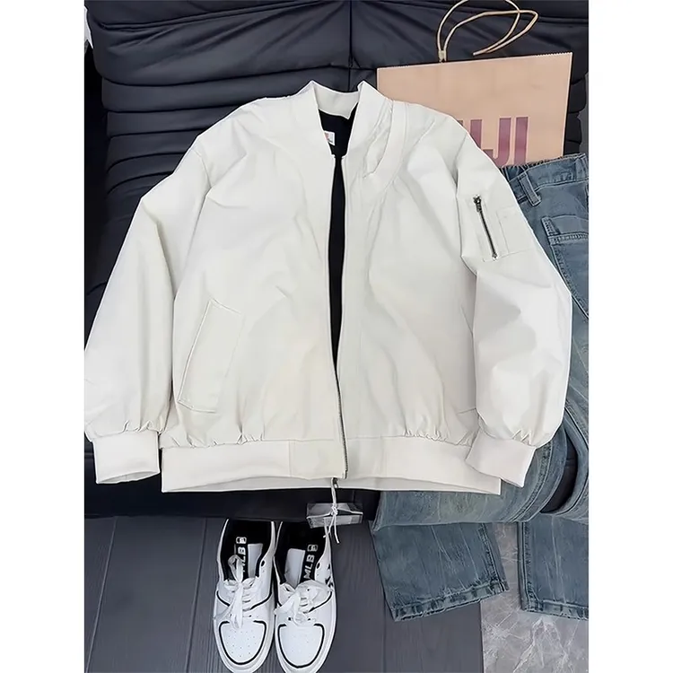 美式飞行员夹克男款秋季潮牌cleanfit短款外套高级感痞帅棒球服潮