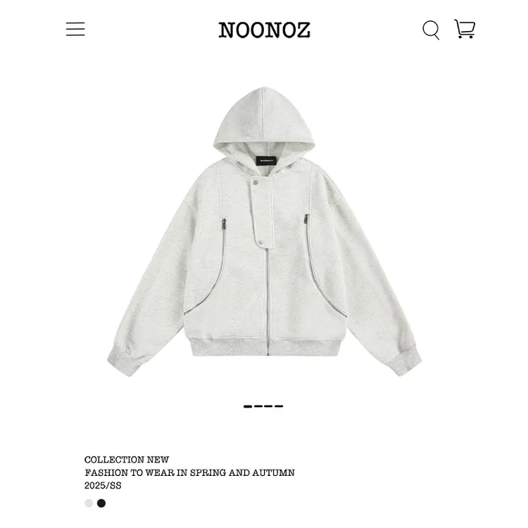 NOONOZ潮牌情侣外套连帽衫男女同款卫衣痞帅慵懒风早秋中性风穿搭