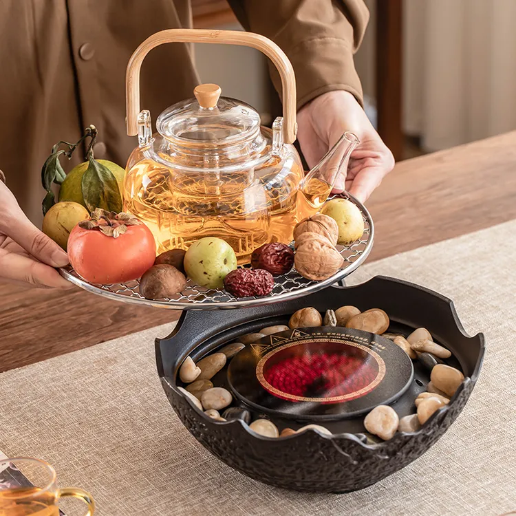 冬日围炉煮茶器具全套泡茶器网红电陶炉烤火炉罐罐壶烤奶壶煮茶器商品图