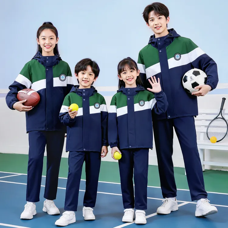 江西九江市统一校服幼儿园园服秋冬季校服冲锋衣套装中小学生班服