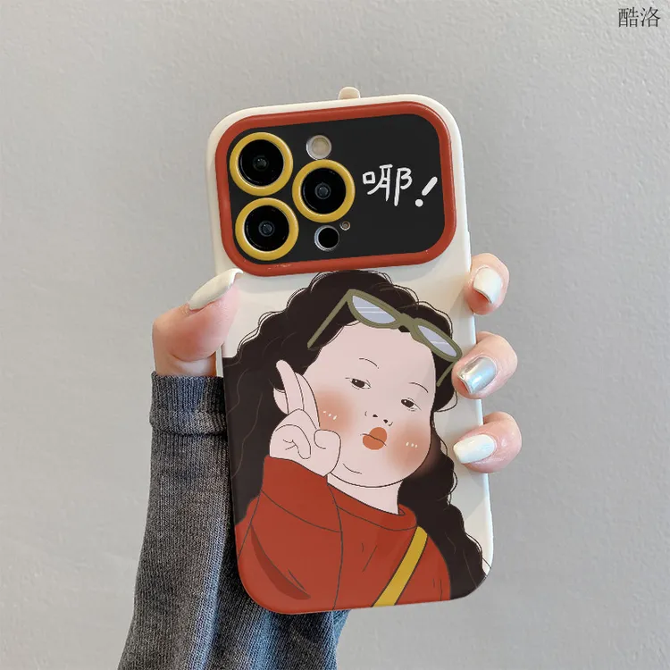 比耶女孩适用1514plus磨砂13硅胶12mini保护套11p手机壳