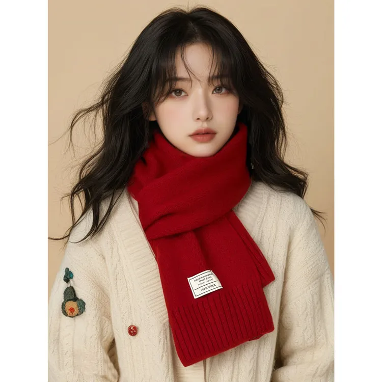 纯羊毛100% 围巾绒女冬季加厚保暖情侣纯色围脖秋冬爆款百搭批发