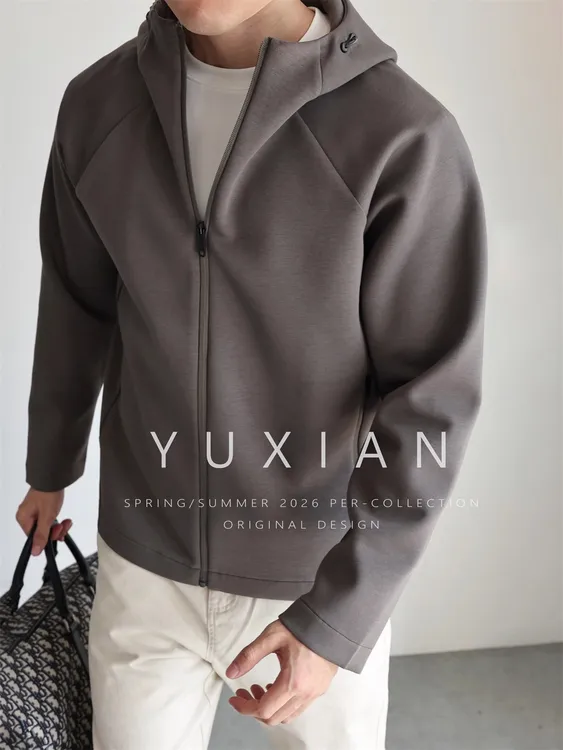 【"零"压空气感】棉质连帽拉链运动风长袖抗皱高弹休闲外套秋冬季