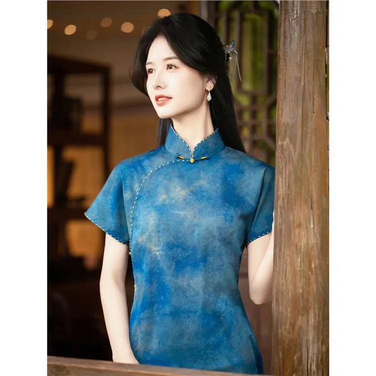 恰江南 |新中式古法全开襟绝美旗袍女2025新款高级感修身显瘦日常