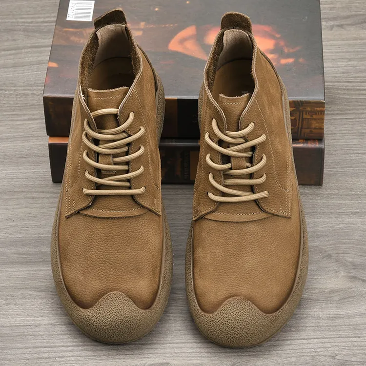 2025秋冬单里加绒休闲马丁靴轻便百搭头层牛皮复古户外潮流男士