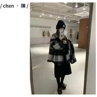 chen·陳轻奢【格子】双面羊毛大衣（不建议机洗）（配围巾）