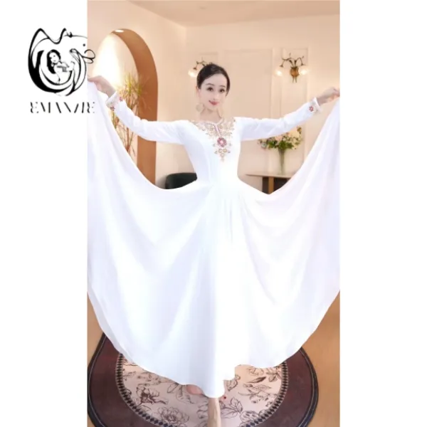 A25D32依曼之舞异域风情新款女装连衣裙新疆舞蹈服饰民族风广场舞