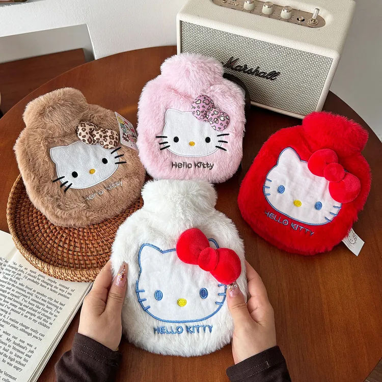 hellokitty热水袋注水暖水袋加厚防爆痛经女生用三丽鸥毛绒暖手宝
