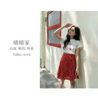 晴晴家-【碎花减龄裙】夏季韩系时尚洋气轻熟风碎花半身裙1107