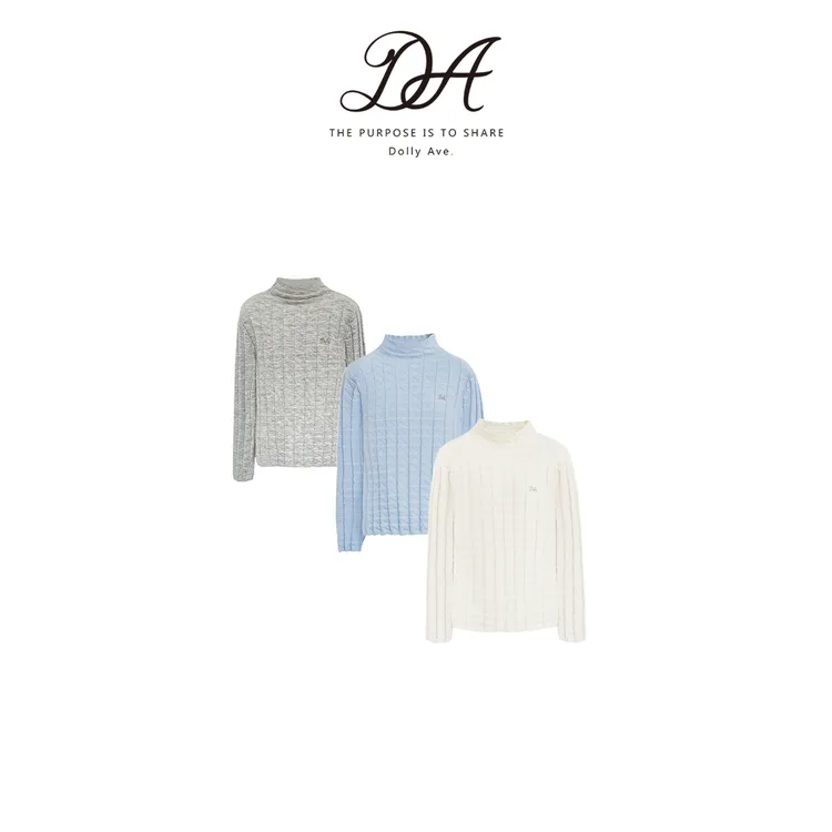 Dolly Ave「黑标系列」高定桑蚕丝绵羊毛混纺高弹百搭女童秋款毛衣