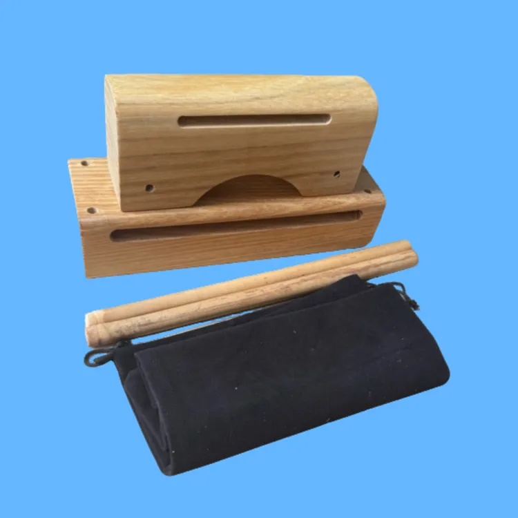 高音质双音高低音戏曲梆子民族打击乐器长方形木鱼