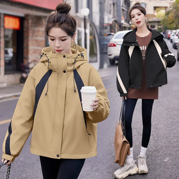 白鸭绒内胆现货主推2025冬羽绒内胆可脱卸派克服连帽防风冲锋衣