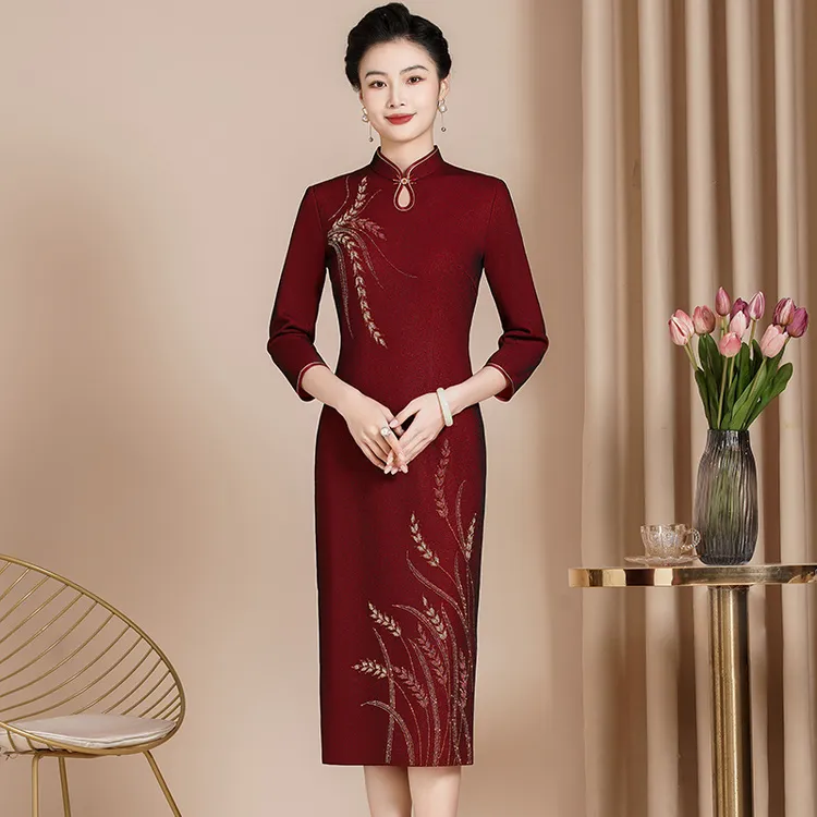 喜婆婆喜妈妈婚礼装高档气质喜婆婆喜妈妈夏季婚礼服装