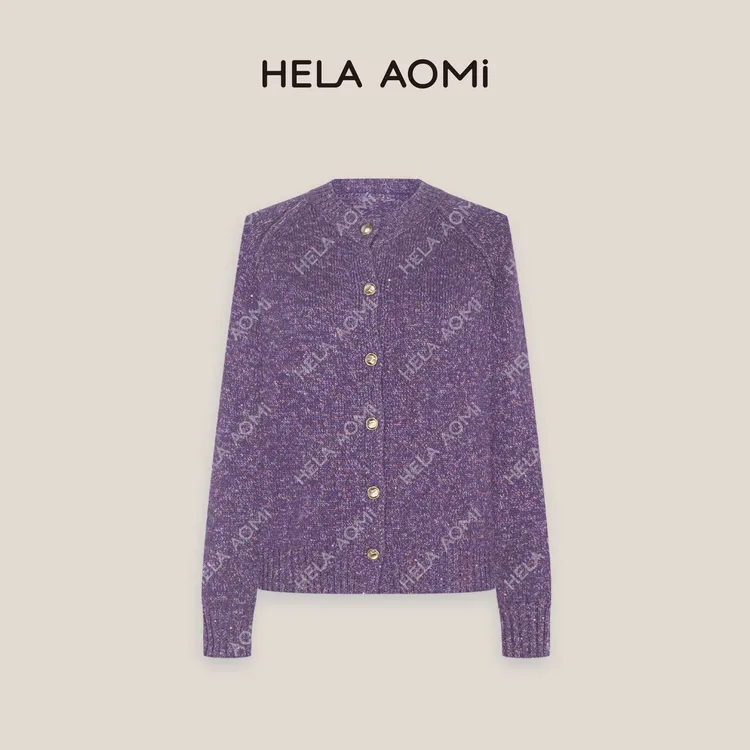 HELA AOMI“星河彩织”绵羊毛兔毛软糯温暖蓬松针织衫CY5CC33405