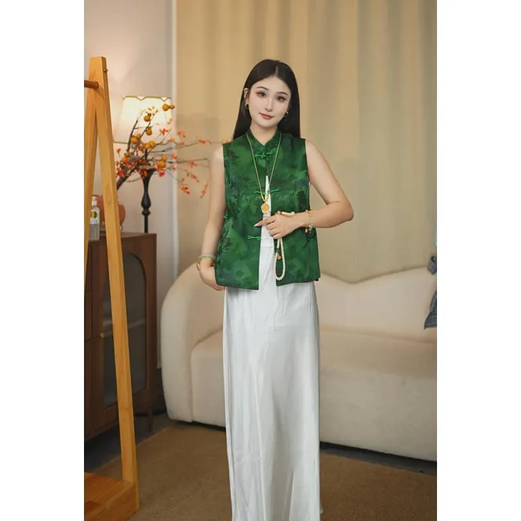 CHUNTIAN/赵赵【青露】2025新中式双面双穿三粒扣国风马甲