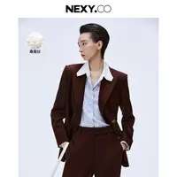 【晨粉专享价】NEXY.CO/奈蔻开襟衬衣气质长袖时尚休闲复古