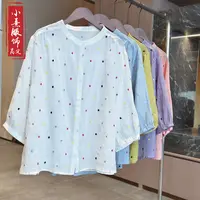 【波点】2025新款开衫外套新中式薄款透气文艺国风宽松衬衫上衣