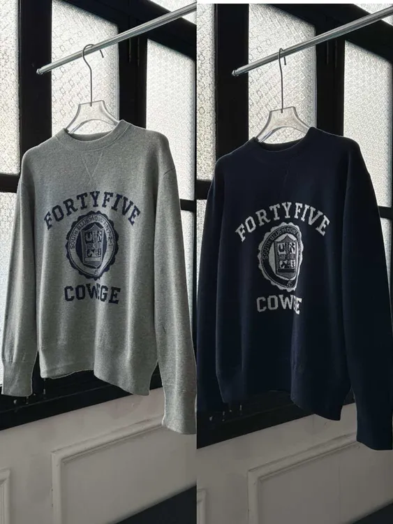 秋冬新款 日范R系学院运动风毛衣上衣女