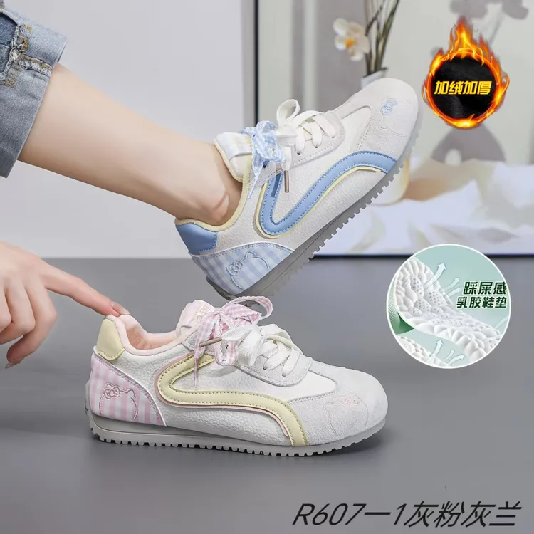 阿甘运动慢跑鞋公主风透气系带时尚休闲鞋秋冬休闲鞋百搭女鞋