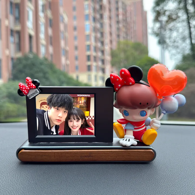 高级拍立得摆件情侣亲子照片定制礼物新款车载号码牌手办卡通玩具