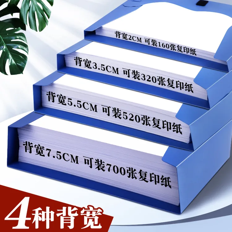A4塑料档案盒文件盒收纳盒10个装人事档案财务凭证盒资料盒收纳盒